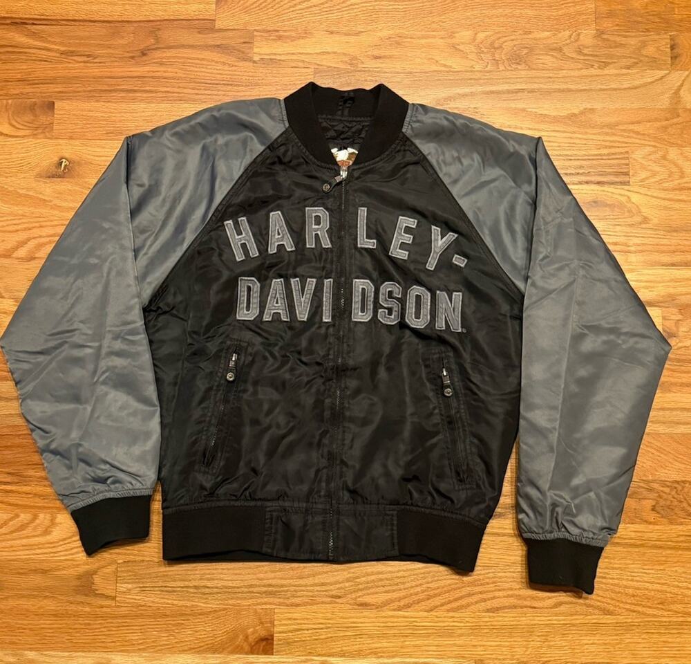 Vintage Harley Davidson Bomber 2003 100 Year Anniversary Jacket Size Small